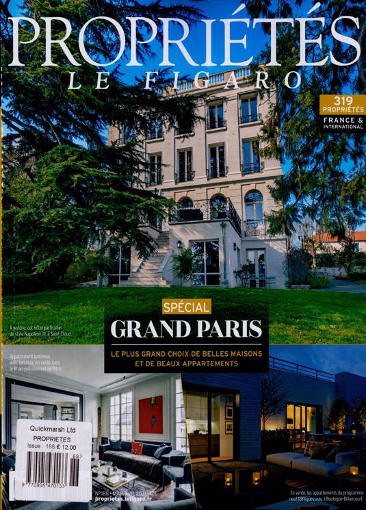 Proprietes Le Figaro Magazine Subscription Buy at Newsstand.co.uk