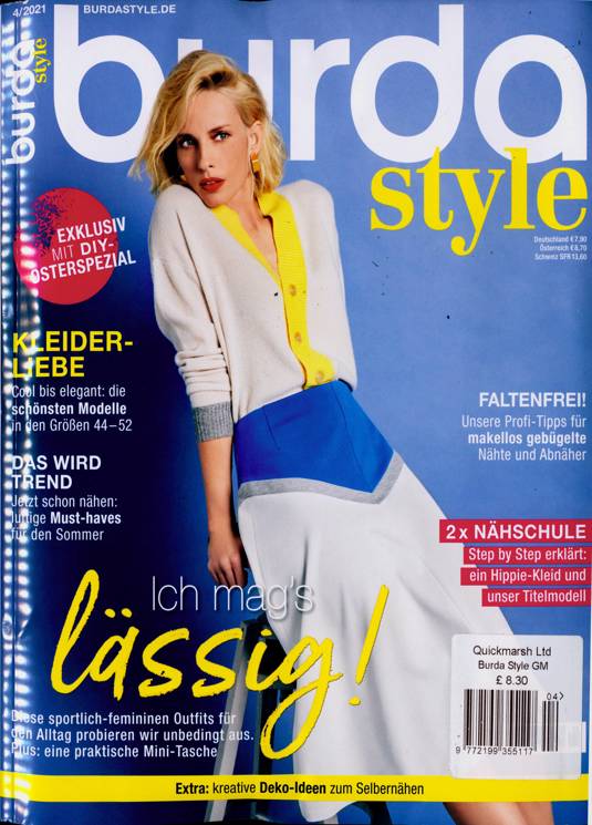 Burda Style German Magazine Subscription Buy At Newsstand Co Uk 