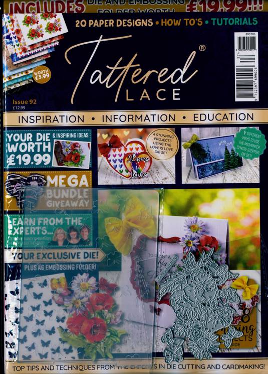 with metal die papers & projects inside **Brand New** TATTERED LACE Magazines 