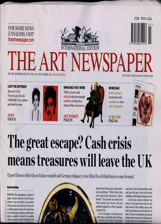 Art Newspaper Magazine Subscription Buy at Newsstand.co.uk Visual Arts