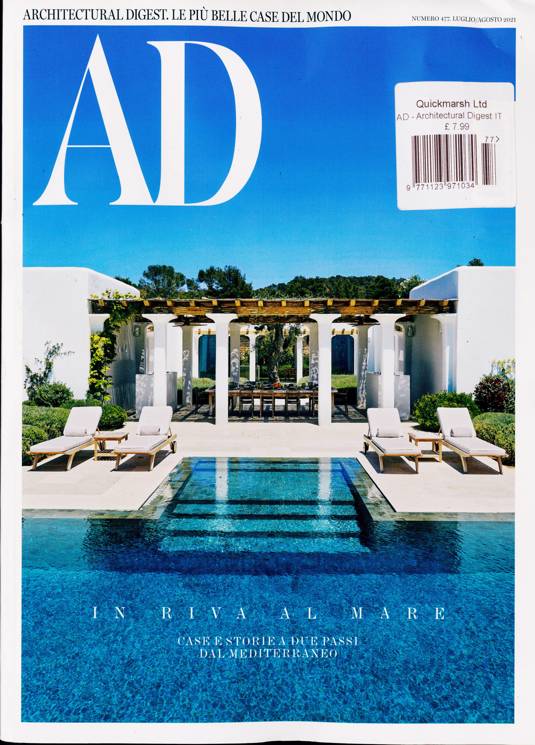 Architectural Digest Italian Magazine Subscription Buy at Newsstand