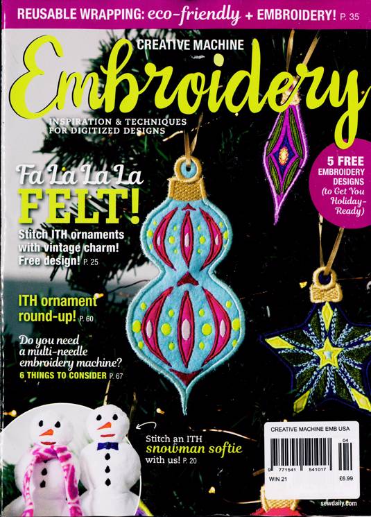 Creative Machine Embroidery Magazine Subscription Buy at Newsstand.co