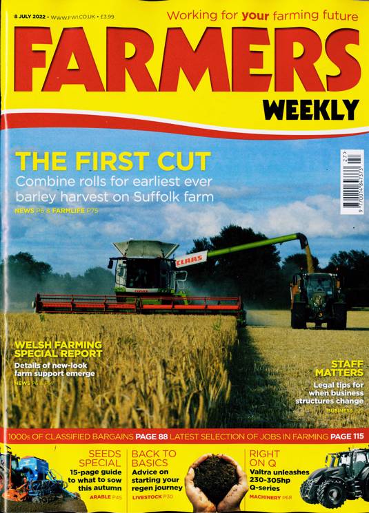 Farmers Weekly Magazine Subscription Buy at Newsstand.co.uk Agriculture