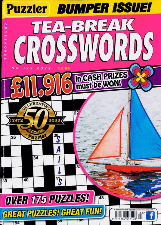 Puzzler Tea Break Crosswords Magazine Subscription Buy at Newsstand