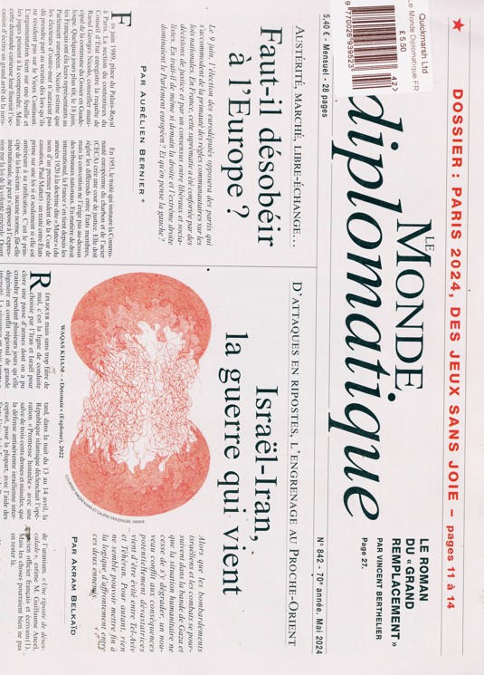 Le Monde Diplomatique Magazine Subscription Buy at Newsstand.co.uk French
